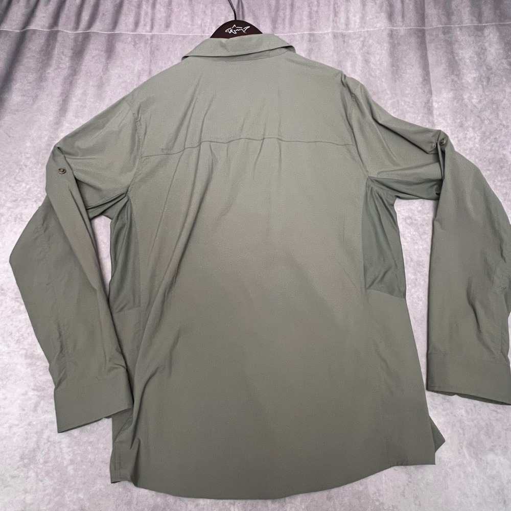 Rugged Elements Hiking Shirt Mens Large Green Mesh Vented Nylon Stretch - Picture 9 of 12